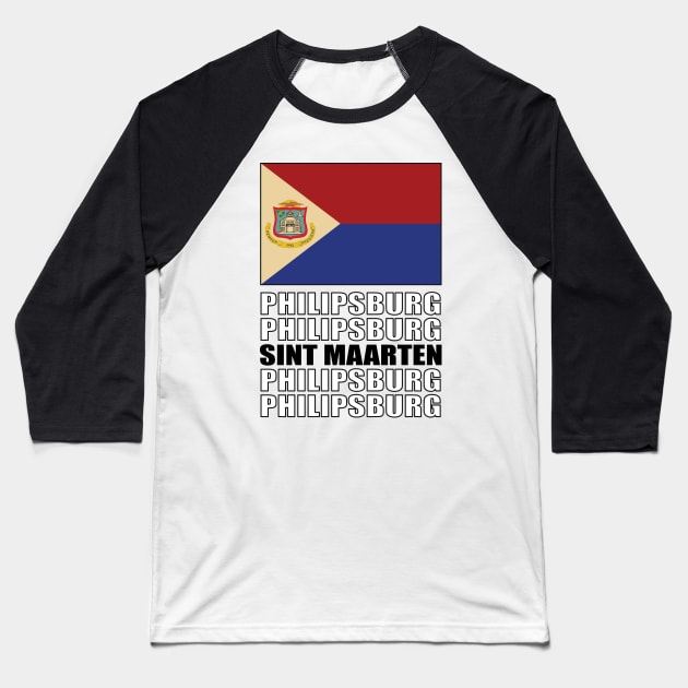 Flag of Sint Maarten Baseball T-Shirt by KewaleeTee